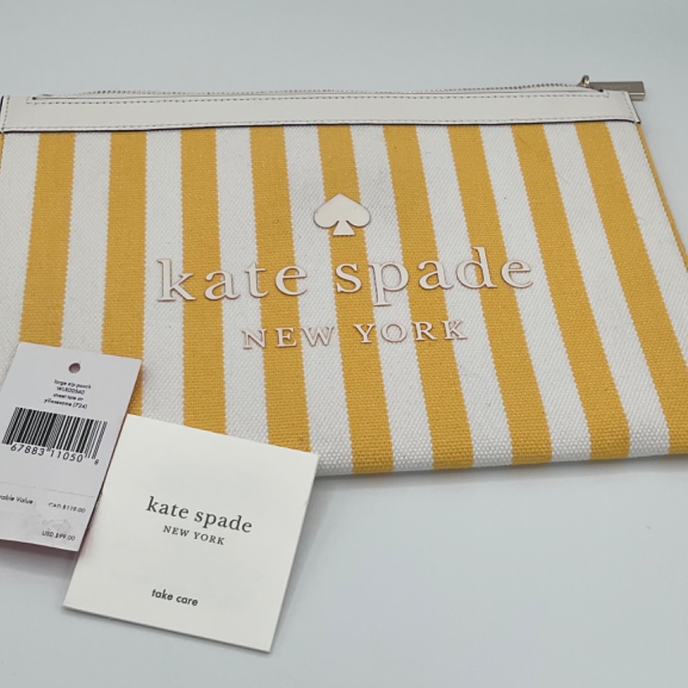 Kate Spade Street Stripe Tote Bag with matching pouch - Picture 13 of 16